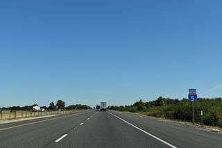 Interstate 5 in the southern Willamette Valley includes one of the longest straight aways along the freeway north of the Sacramento Valley at Redding, California.