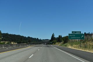 Although not signed from I-5/OR 99E, Jefferson Highway is also Oregon Route 164. Jefferson is five miles back south.