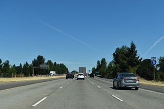 The speed limit through the Salem vicinity along Interstate 5 is consistently posted at 60 m.p.h.