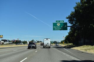 OR 213 dog legs north from Market Street along Lancaster Drive to Silverton Road en route to the cities of Silverton and Molalla.