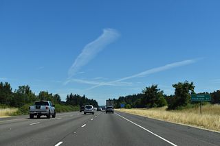 I-5 crosses into Clackamas County northeast of the Arndt Road over crossing.