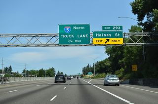 Haines Street in Portland becomes Atlanta Street west across Interstate 5 into Tigard in the Tigard Triangle area.