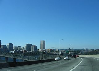 Portland is a city of bridges; the Willamette River divides the city into eastern and western sections.