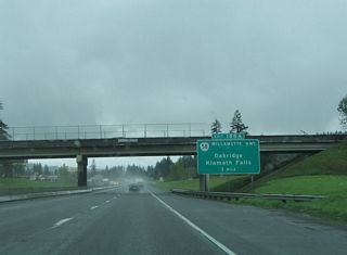 OR 58 (Willamette Highway) leads east to Oakridge, a town located within Willamette National Forest by Willamette Pass (elevation 5,128 feet) in the Cascade Range.