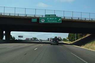 Interstate 5 south at OR 99E Business / Dr. Martin Luther King, Jr. Parkway to the capital city of Salem
