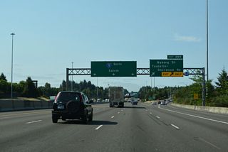 Interstate 205 replaced the need for OR 212 east from Tualatin to Oregon City. The state route followed Nyberg Street east, SW 56th Avenue south, and SW Borland Road east before I-205 was built.