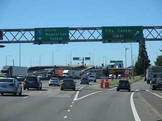 South of the Burnside Bridge is the directional interchange with the Morrison Bridge. The Morrison Bridge spans the Willamette to Naito Parkway (former OR 99W) and Washington Street west at Downtown Portland.