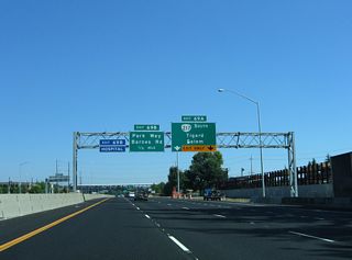 OR 217 is the Beaverton-Tigard Freeway traveling south through Washington County suburbs to Interstate 5 between Tigard and Lake Oswego.