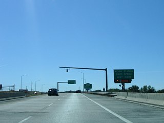 When in operation, a truck weigh station requires trucks to depart Interstate 82 east at Exit 1 for U.S. 730 west to an adjacent set of scales. Weigh in motion sensors are also used on the freeway mainline.