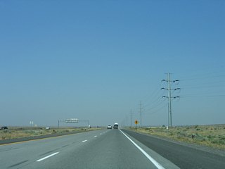 A transmission line corridor runs along the east side of Interstate 82 from Lamb Road north to Powerline Road (Exit 5).