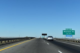 Ramps from I-84/U.S. 30 converge one quarter mile ahead of the diamond interchange (Exit 10) with Lamb Road.