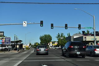 OR 99/126 west at Monroe Street. A sequence of streets intersecting W 6th Avenue are named after former U.S. presidents, beginning with Washington and ending with Taylor. For some reason William Henry Harrison is omitted from the streets between Van Buren and Tyler.