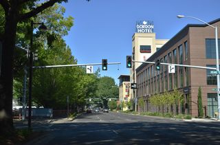 Pearl Street leads one mile south to 19th Avenue, where the street becomes Amazon Parkway. Amazon Parkway extends south past New Civic Park to 30th Avenue east in south Eugene.