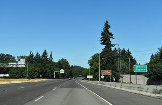 I-105 / OR 126 enter the city of Eugene west of Exit 4. The Eugene-Springfield Highway was designated in late 2011 as the Officer Chris Kilcullen Memorial Highway, named after the Eugene police officer who died after being shot along the freeway during a routine traffic stop.   