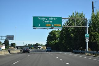 OR 132 / Delta Highway north ahead of Valley River Drive in Eugene, Oregon OR 132 / Delta Highway north ahead of Valley River Drive in Eugene, Oregon