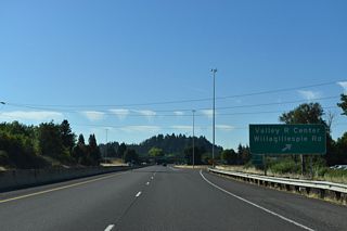 Valley River Drive connects Goodpasture Island Road and Valley River Center with Willagillespie Road along the east side of the exchange with OR 132. Willagillespie Road south becomes Country Club Road east to Coburg Road and Martin Luther King Jr. Boulevard near Autzen Stadium.