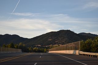 The realignment of U.S. 199 along Grants Pass Parkway bypasses the Grants Pass city center to the southeast. The four lane arterial includes a bridge above the Central Oregon &amp; Pacific Railroad.