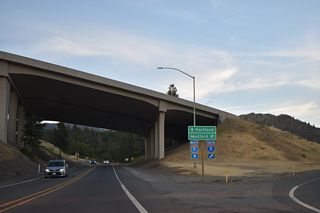 U.S. 199 concludes where entrance ramps separate for I-5 south to Medford and I-5 north to Eugene, Salem and Portland.