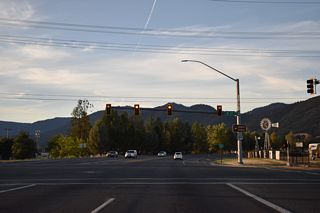 M Street separates residential areas to the south from an industrial area to the north.