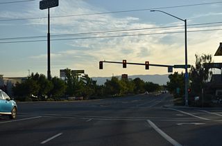 Foothill Boulevard extends from Agness Avenue at nearby Fairview Avenue. Agness Avenue south intersects the continuation of Foothill Boulevard east at F Street.