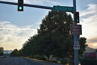 U.S. 199 (Grants Pass Parkway) southbound at Beacon Drive.