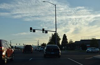 Passing below the signalized intersection along U.S. 199 south at OR 99 (Rogue River Highway) southbound, ramps connect U.S. 199 north and OR 238 (Williams Highway) north with OR 99 (7th Street) northbound at Park Street.