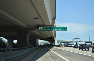 U.S. 30 (Lower Columbia River Highway) follows the Columbia River for the majority of the 98.5 mile course between I-405 and U.S. 101 at Astoria. Yeon Avenue carries the route from the freeway end to St. Helens Road through the Northwest Industrial Area.