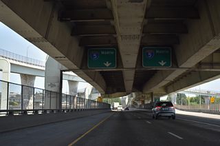 Interstate 5 north joins Portland with Vancouver, Olympia, and Seattle-Tacoma in Washington.
