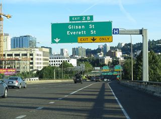 Everett Street connects the Northwest District and Pearl District. East-west streets in west Portland are named alphabetically from south to north between Ankey and Wilson Streets.
