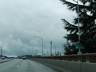 The first downtown off-ramp links Coburg Road southbound with 6th Avenue west. 6th Avenue carries OR 99 north & 126 Business west from Mill Street to Interstate 105 & OR 126.