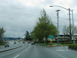 Coburg Road leaves the Ferry Street Bridge and quickly encounters the 3rd Avenue off-ramp. The ramp is nothing more than a sharp right turn onto a residential street. 3rd Avenue serves the Skinner Butte Park area along the Willamette River.