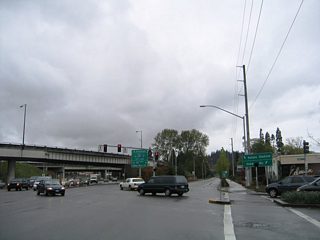Coburg Road enters the interchange complex with Interstate 105 & OR 126 and intersects Oakway Road and Southwood Lane at the eastbound off-ramp. Oakway Road heads south from Cal Young Road to end at Coburg Road. Southwood Lane travels west alongside the freeway to Country Club Road and the westbound on-ramp to West Eugene. Connections with the Delta Highway serve the Valley River Center mall.