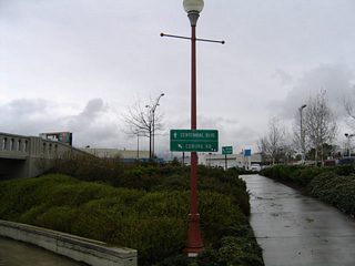 A system of bike / pedestrian paths line Coburg Road within the vicinity of Club Road, Martin Luther King Jr. Boulevard, and Interstate 105 & OR 126. In fact the paths feature grade separations from the Martin Luther King Jr. approach to Coburg Road and the eastbound freeway on-ramp to Interstate 105.