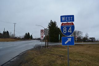 Pennsylvania Route 247 south at Interstate 84