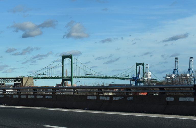Walt Whitman Bridge from I-95 - Philadelphia, PA
