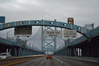 Tolls along the Ben Franklin Bridge eastbound were discontinued in 1992.