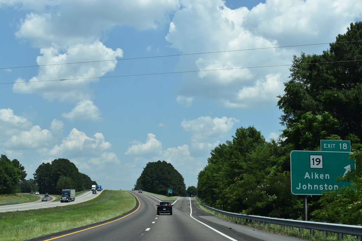 Interstate 20 East North Augusta to Lexington AARoads South Carolina