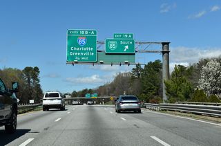 Business Loop I-85 concludes 1.97 miles west of Exit 19 A, beyond the exit for N Blackstock Road (Road 41).