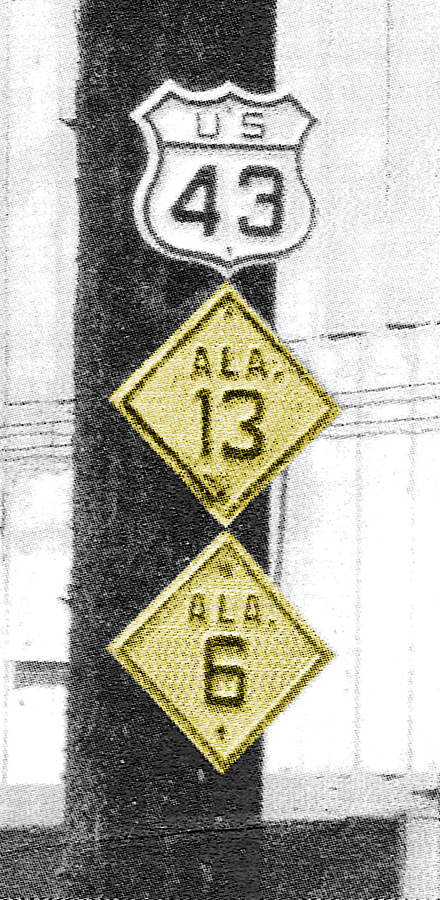 City route embossed shields.  Photo courtesy of Michael Summa and colorized by Levente Jakab.