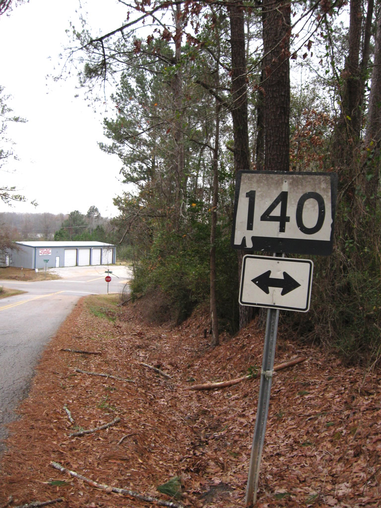 An erroneous Alabama 140 shield located in western Tuscaloosa County. This should be a Tuscaloosa County 140 shield instead.