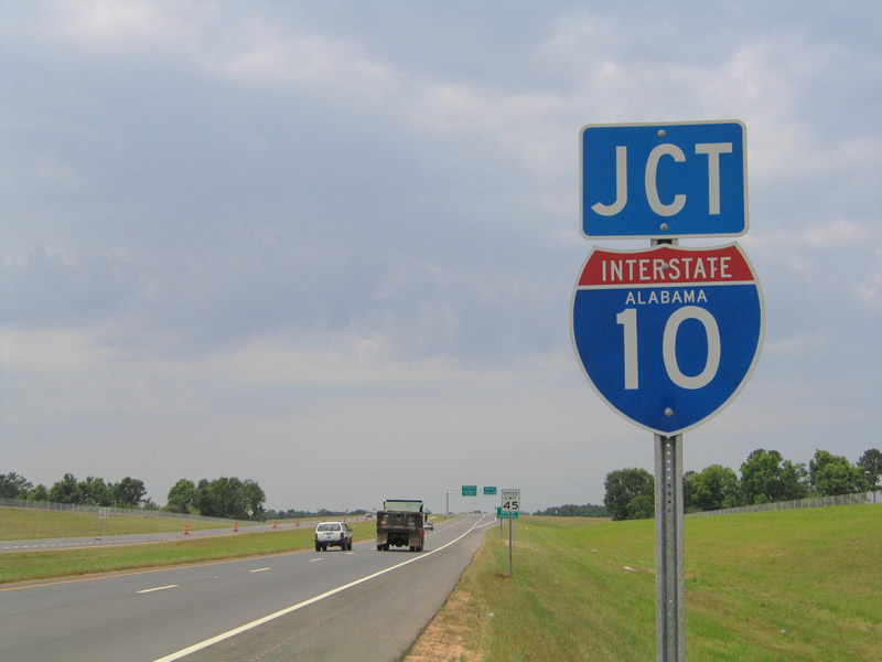 Junction shield posted on Mobile County 19 (McDonald Road) northbound at Exit 10.