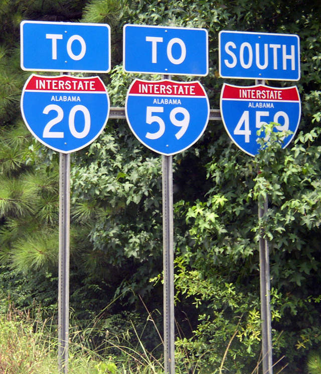 Interstate 459 South just past Exit 13.
