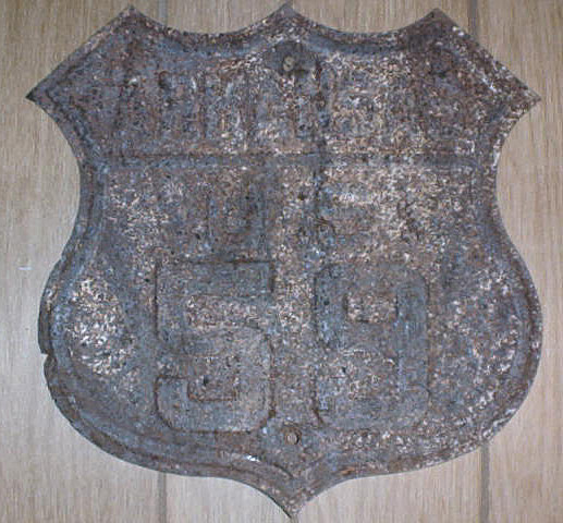 1920s highway marker.