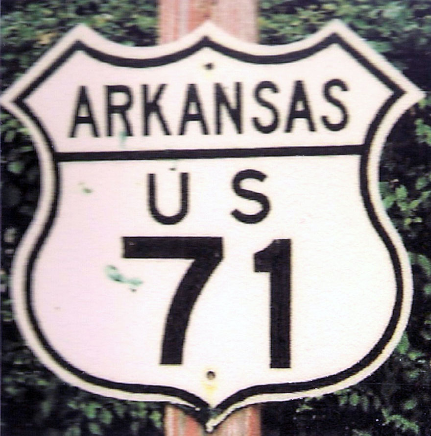 1960s highway marker.