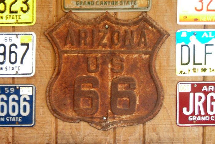 1920s highway marker.
