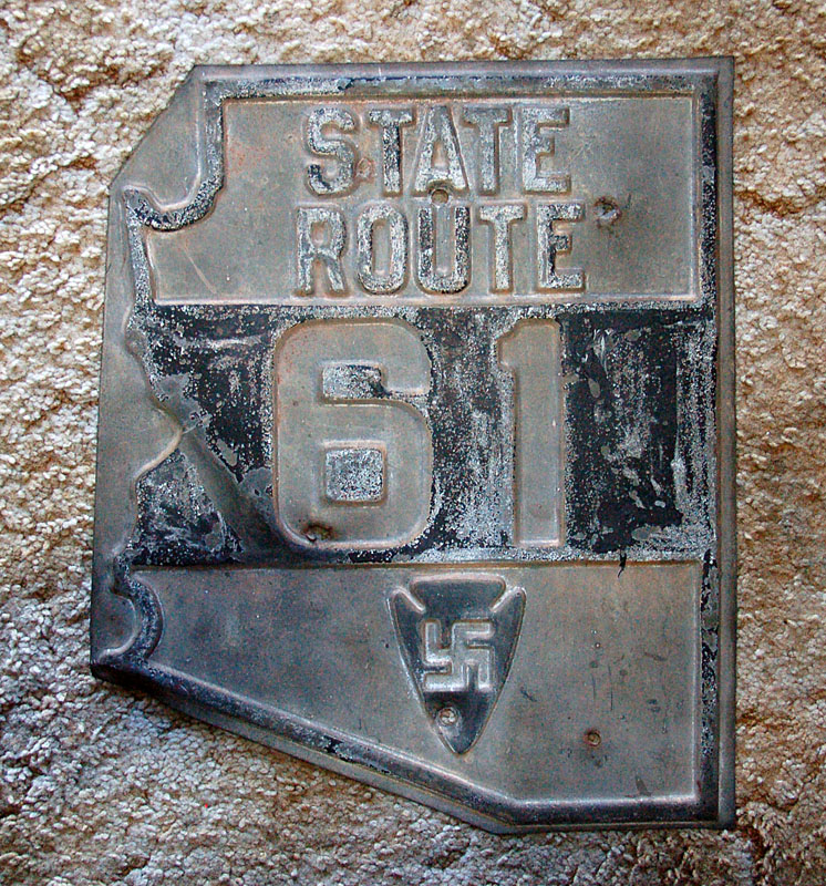 1920s highway marker.