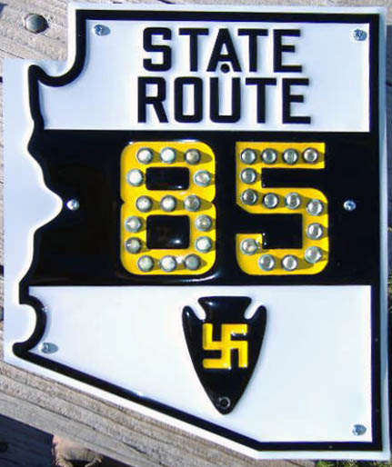 1930s highway marker.