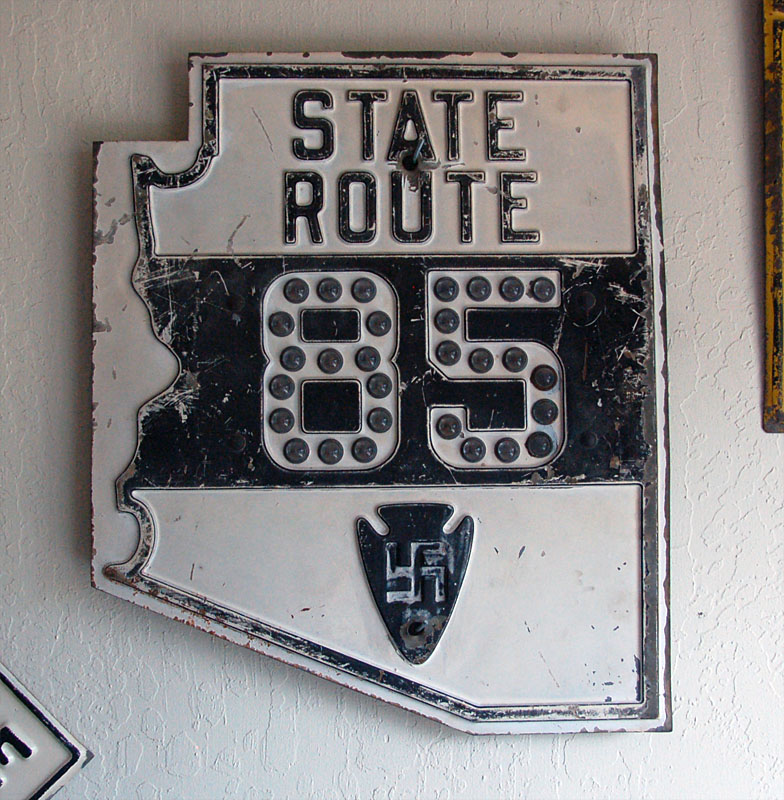 1930s highway marker.