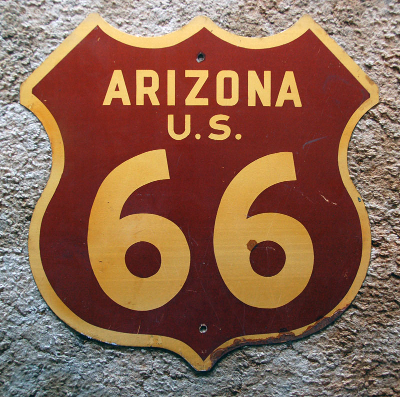 1950s highway marker.