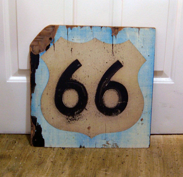 1960s highway marker.